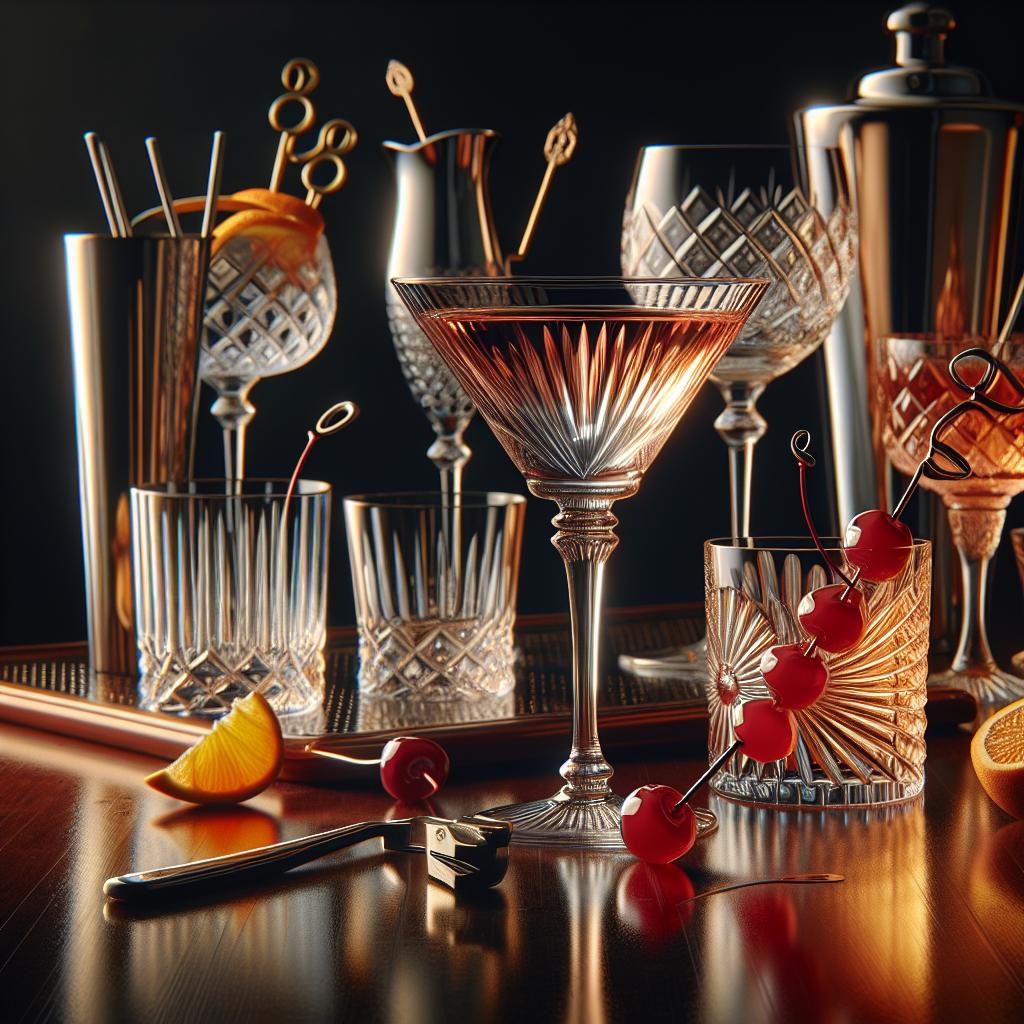 anhattan happy ending. Choosing the Right Glassware and Garnishes фото